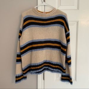 Urban Outfitters Striped Knit Relaxed Casual Sweater